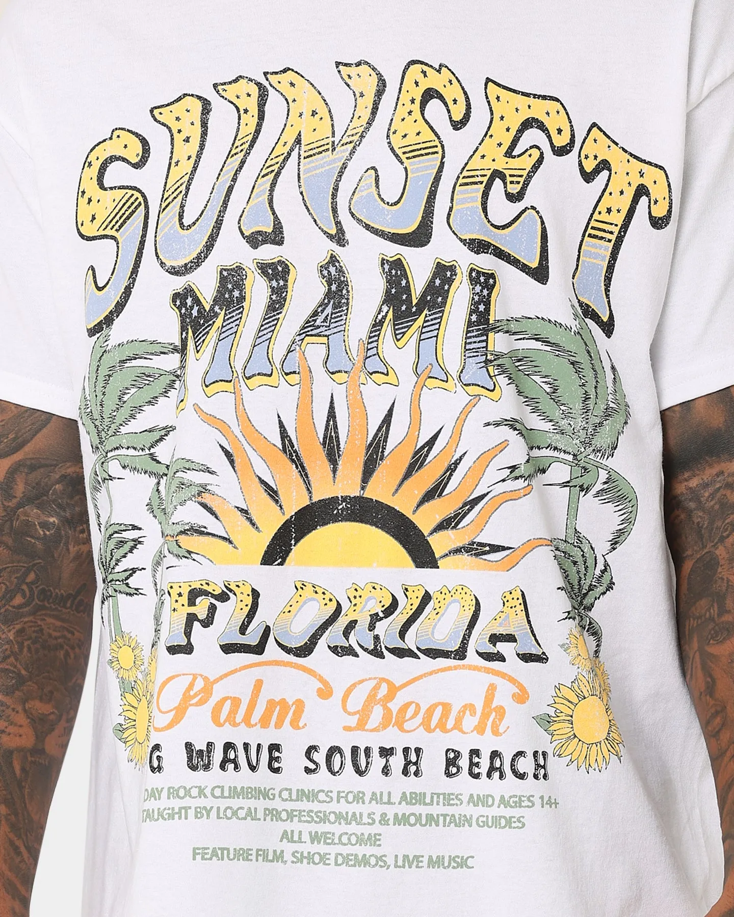 American Thrift Sunset Miami Vintage T-Shirt White sold by Culture Kings product image thumbnail 3