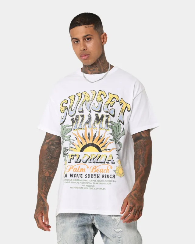 American Thrift Sunset Miami Vintage T-Shirt White sold by Culture Kings