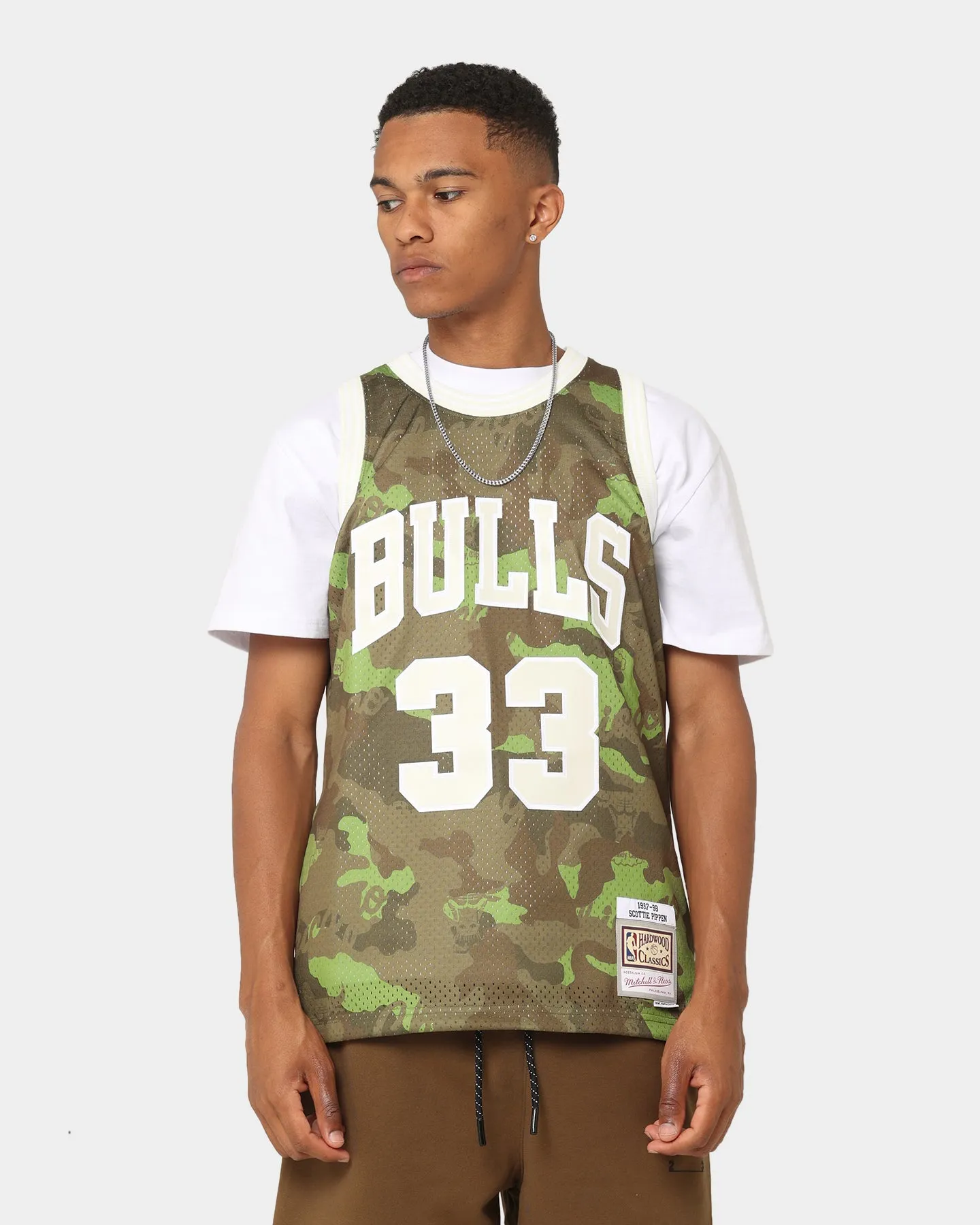Mitchell & Ness Chicago Bulls '97-'98 Camo Swing Jersey Green Camo sold by Culture Kings