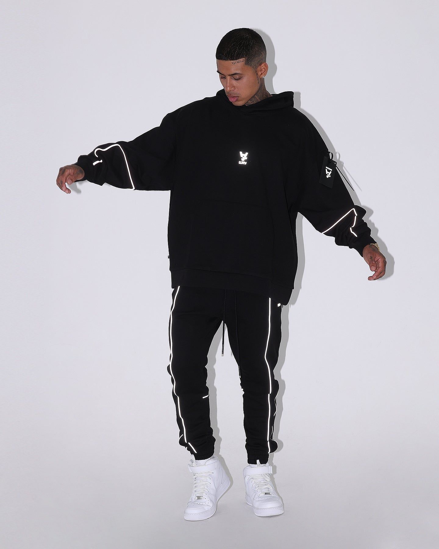 The Anti Order Neon Flux Box Hoodie Black/Reflective sold by Culture Kings product image thumbnail 9