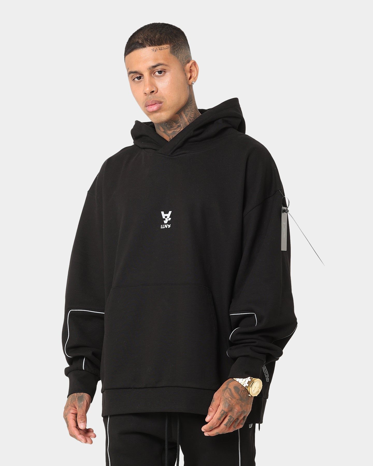 The Anti Order Neon Flux Box Hoodie Black/Reflective sold by Culture Kings product image thumbnail 2