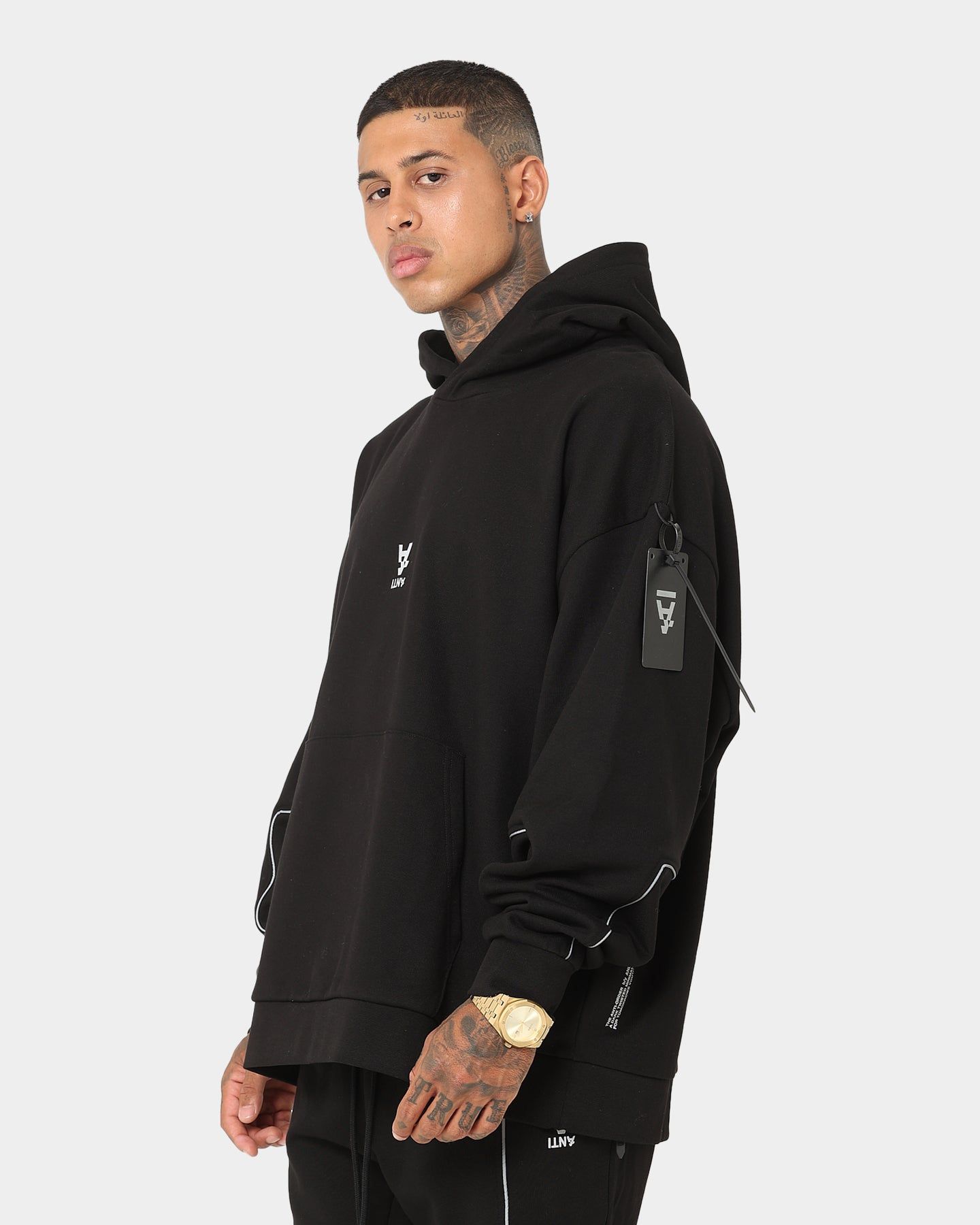 The Anti Order Neon Flux Box Hoodie Black/Reflective sold by Culture Kings product image thumbnail 7
