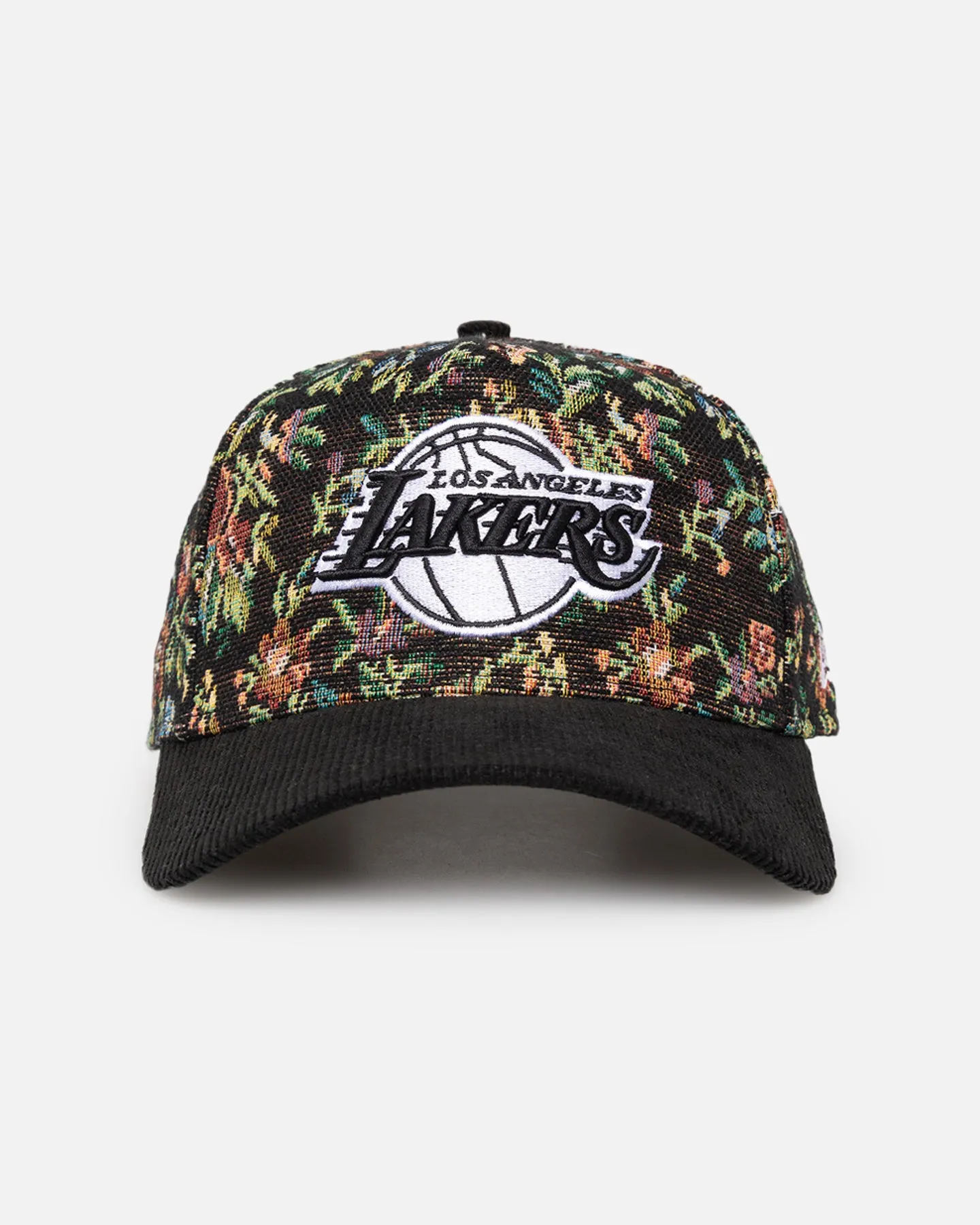 New Era Los Angeles Lakers 'Black Corduroy Floral Tapestry' 9FORTY A-Frame Snapback Tapestry/Black sold by Culture Kings