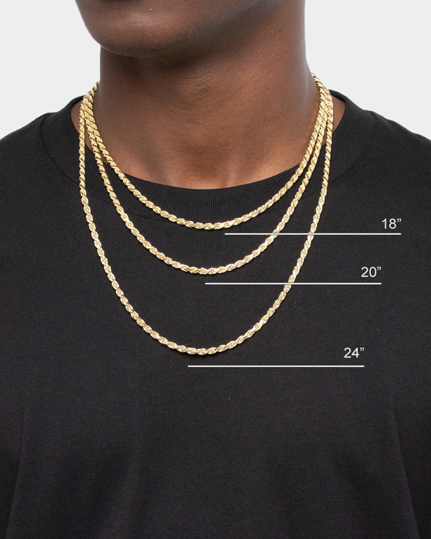 House Of Auric Rope 4mm 24" Chain 18k Gold Vermeil sold by Culture Kings product image thumbnail 3