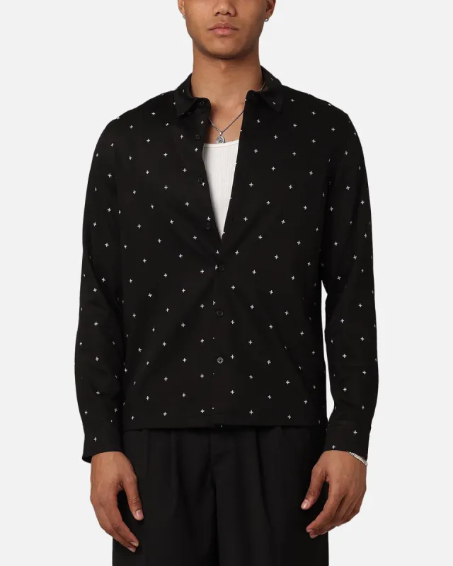 Ksubi Polka Plus Button Up Shirt Black sold by Culture Kings