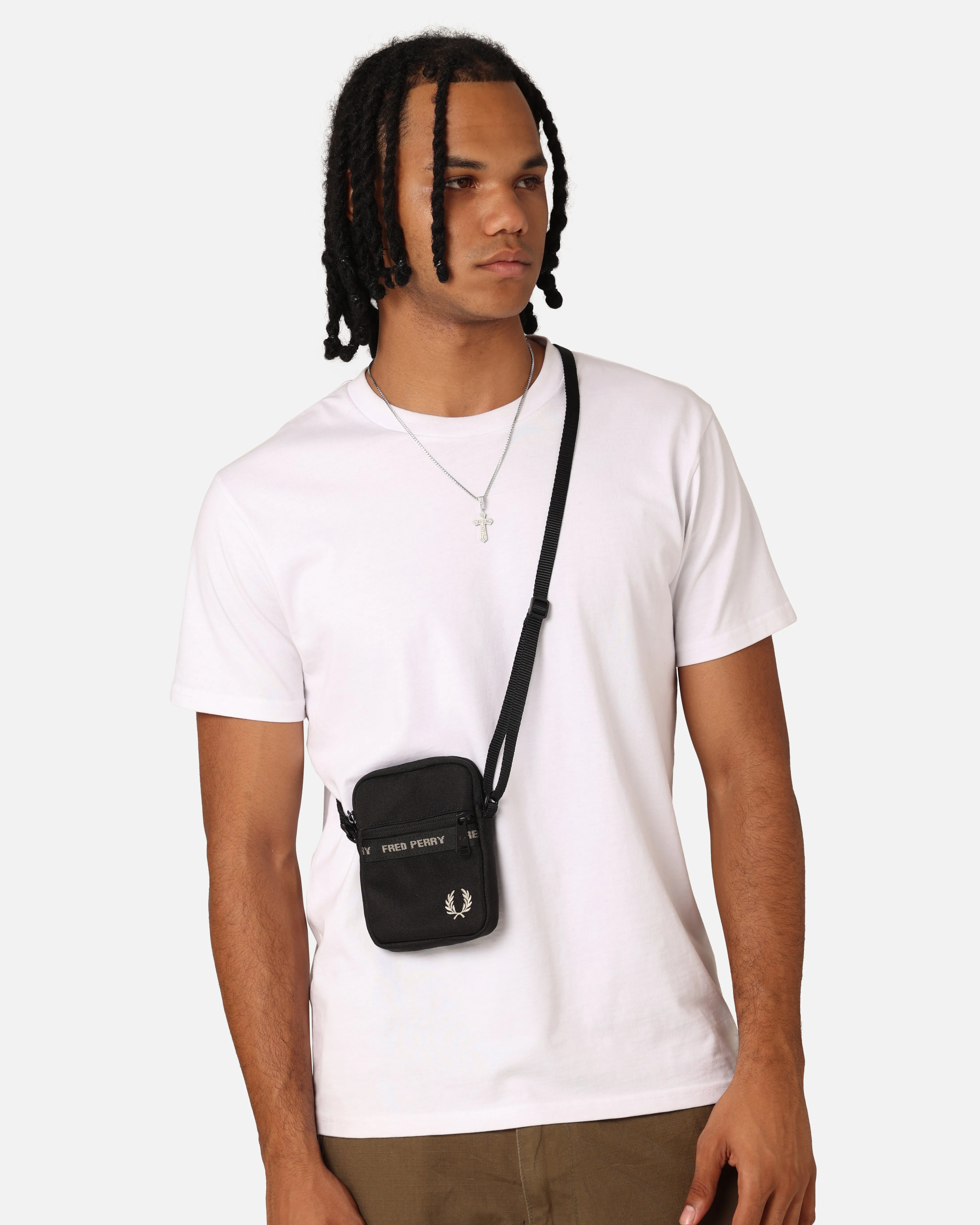 Fred Perry Taped Side Bag Black/Warm Grey sold by Culture Kings