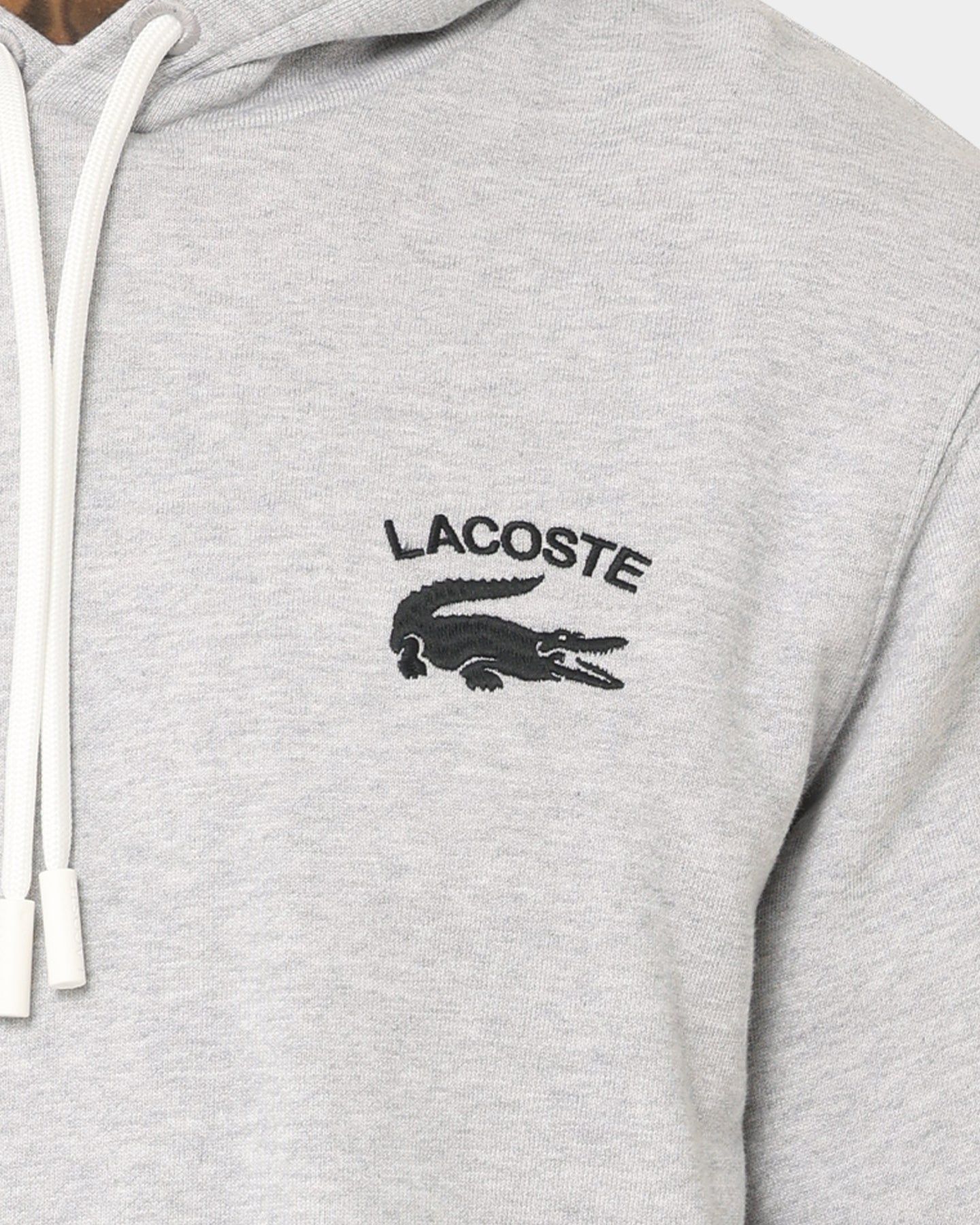 Lacoste Soft Branding Hoodie Silver Chine sold by Culture Kings product image thumbnail 3