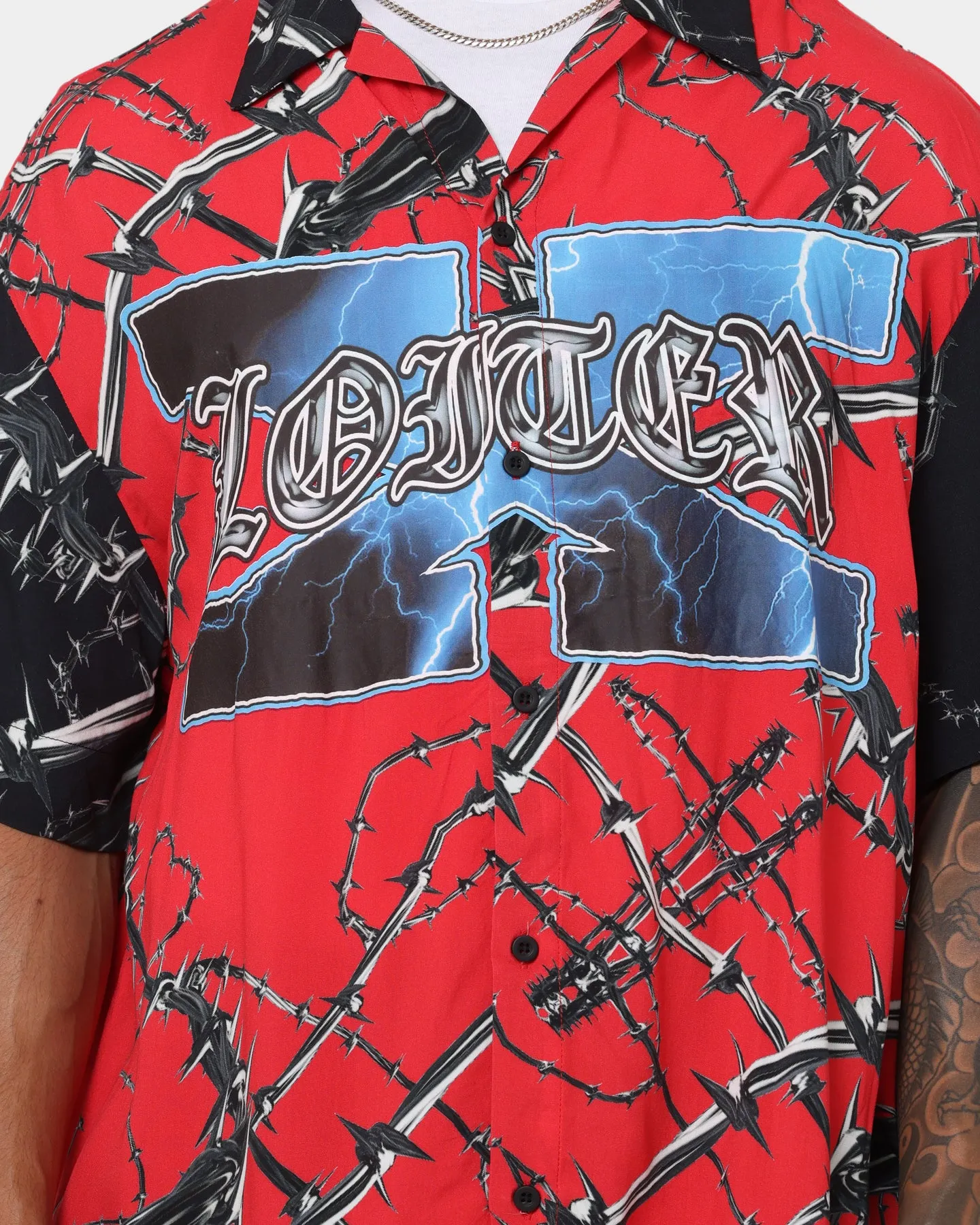 Loiter Frontline Button Up Shirt Red sold by Culture Kings product image thumbnail 3