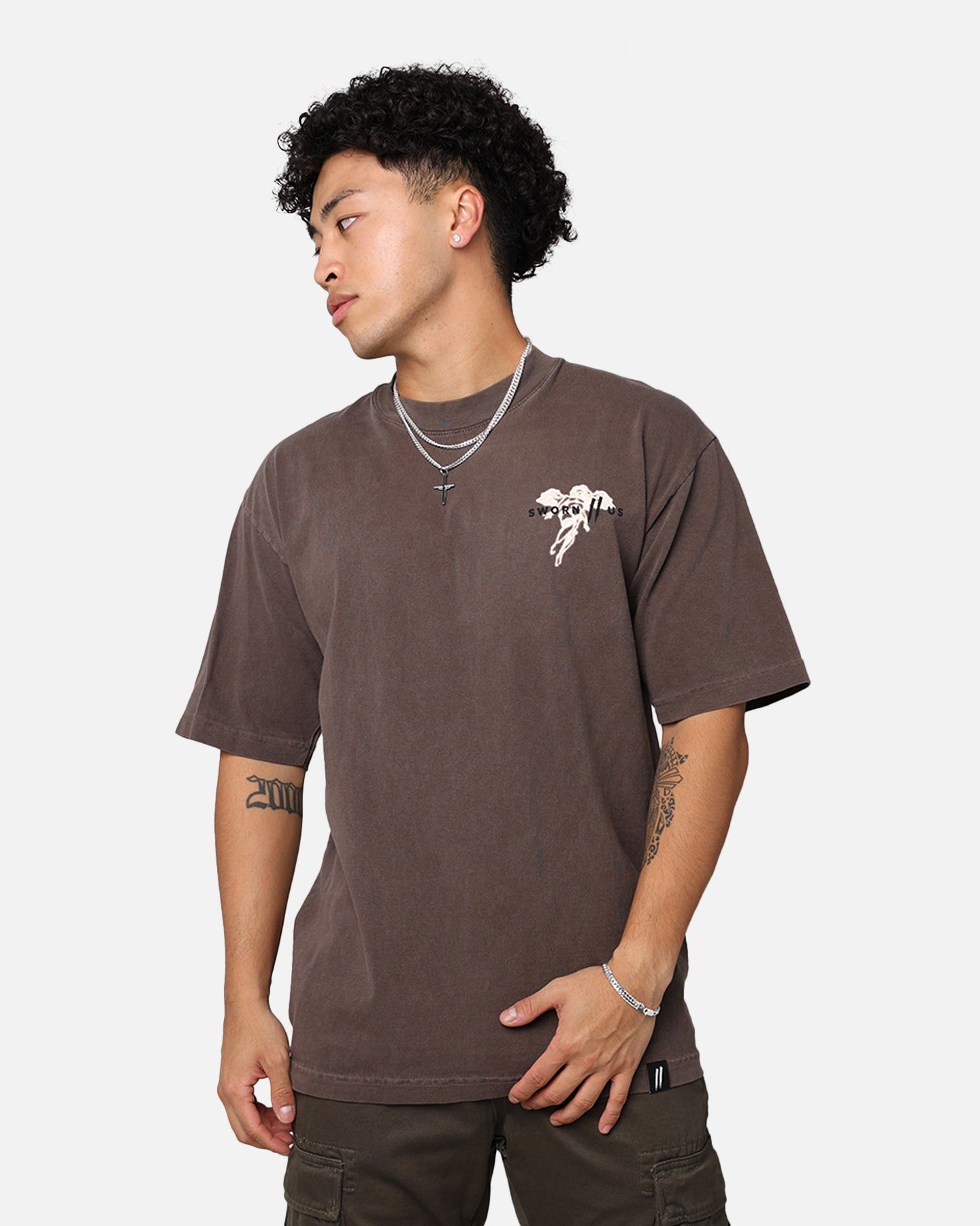 Sworn To Us Standard Issue Spirit T-Shirt Tan sold by Culture Kings product image thumbnail 2