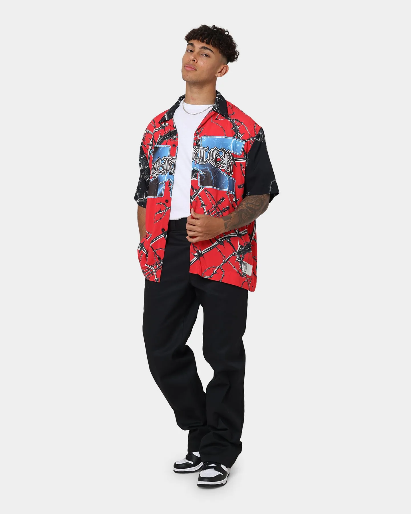 Loiter Frontline Button Up Shirt Red sold by Culture Kings product image thumbnail 2