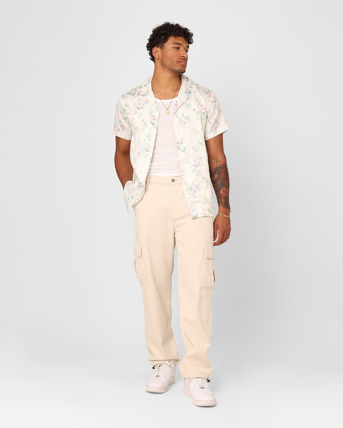 XXIII Anthony Button Up Shirt Cream/Blue/Pink sold by Culture Kings product image thumbnail 2