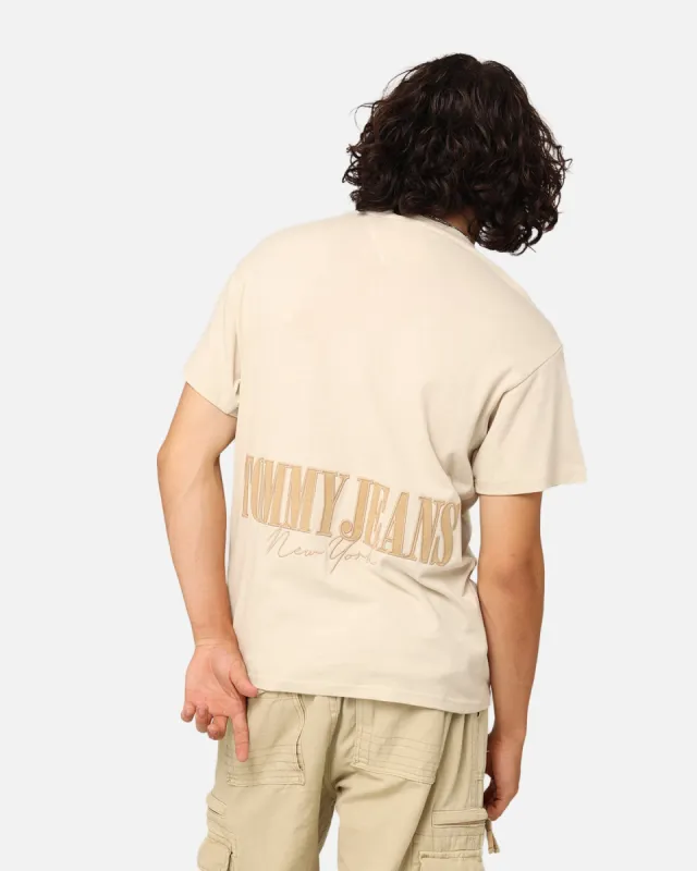 Tommy Jeans Relaxed Tonal Linear T-Shirt Newsprint sold by Culture Kings