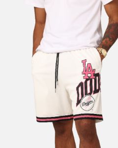 Majestic Athletic Los Angeles Dodgers Wordmark Mesh Shorts Vintage White sold by Culture Kings