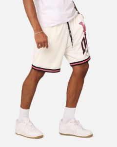 Majestic Athletic Los Angeles Dodgers Wordmark Mesh Shorts Vintage White sold by Culture Kings