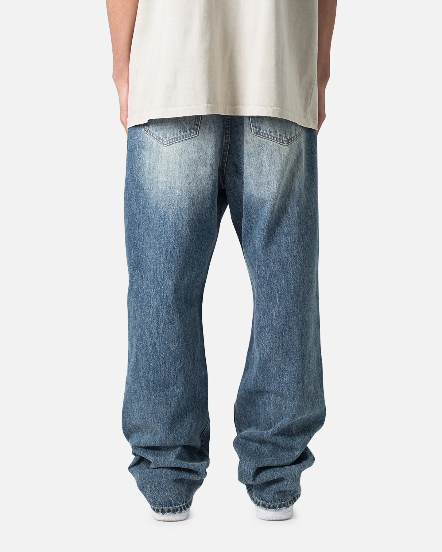 MNML Ultra Baggy Knee Thrashed Denim Jeans Blue sold by Culture Kings product image thumbnail 4