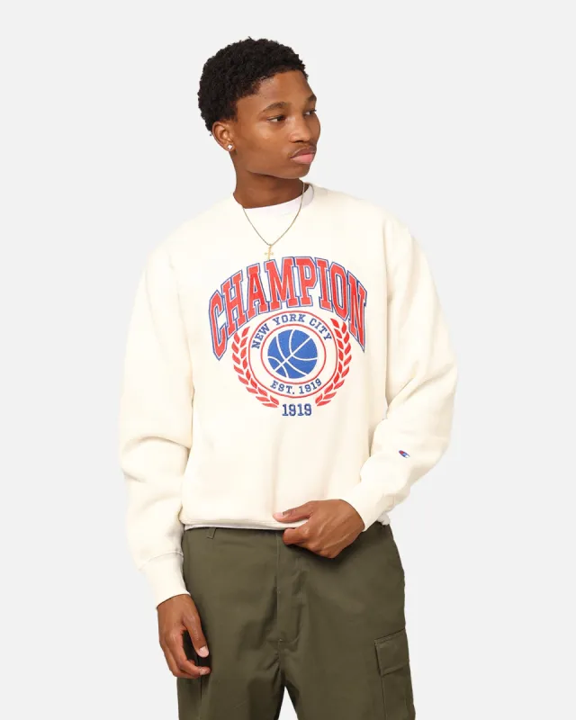 Champion Reverse Weave Field Basketball Crewneck White Ferrari sold by Culture Kings