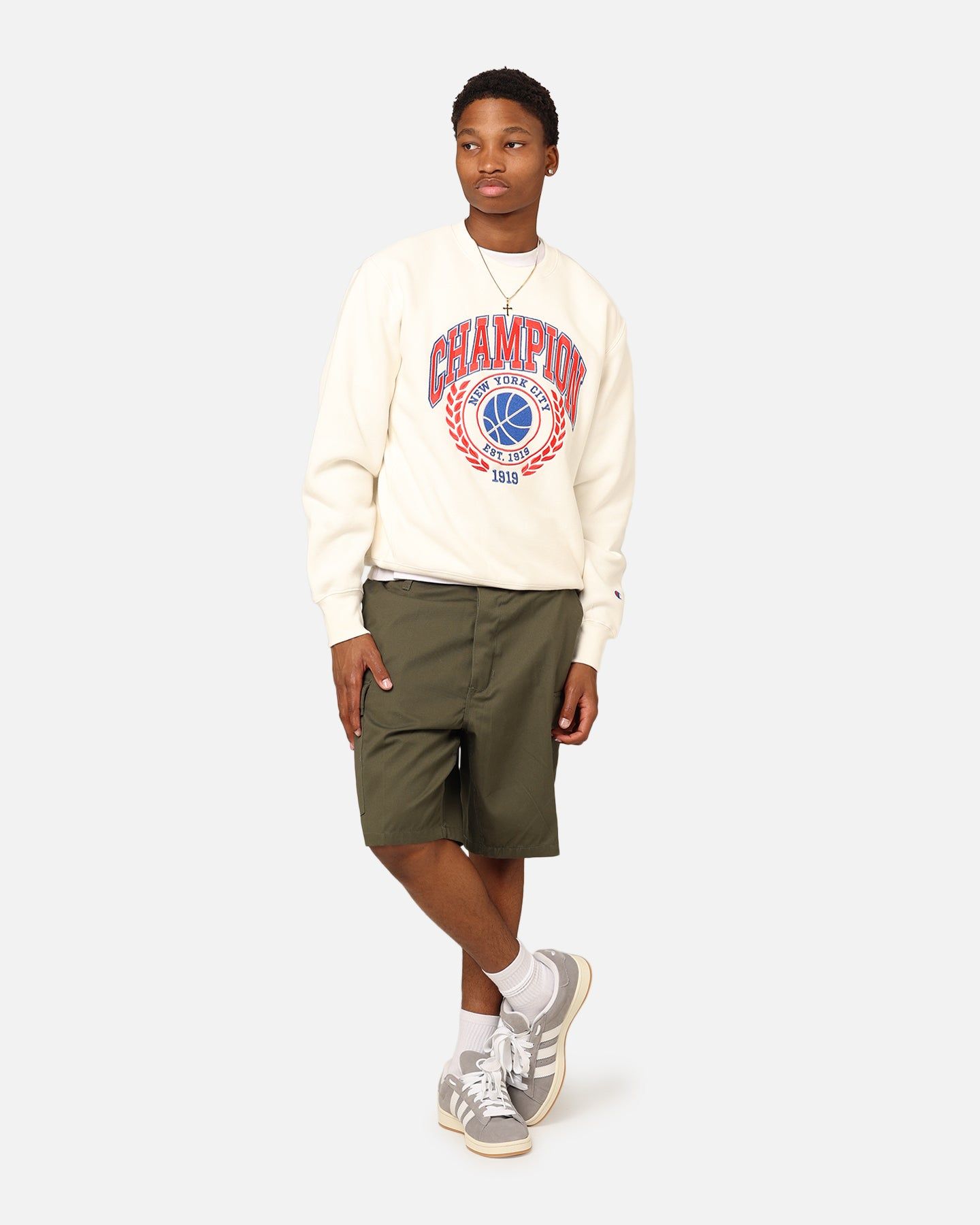 Champion Reverse Weave Field Basketball Crewneck White Ferrari sold by Culture Kings product image thumbnail 2