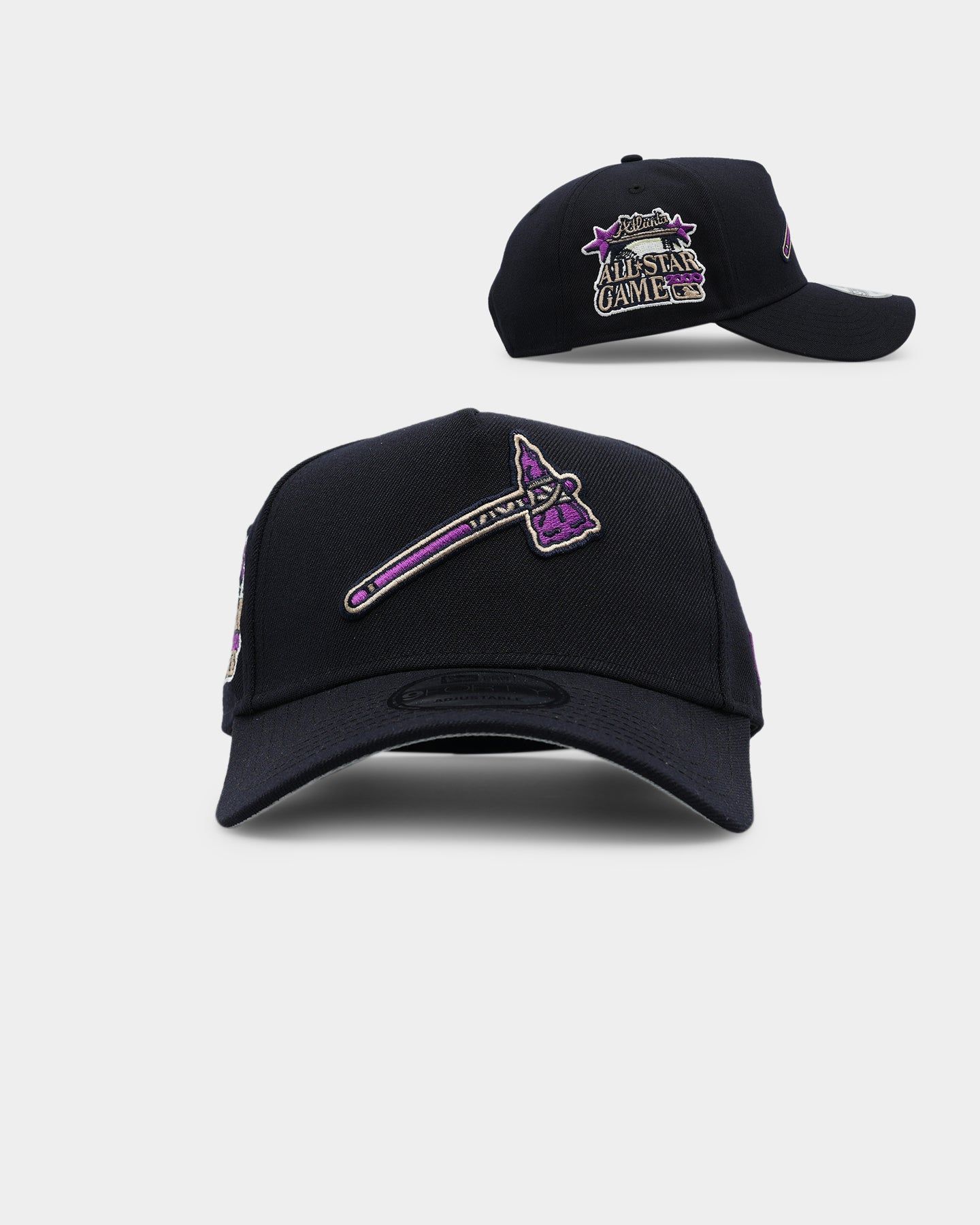 New Era Atlanta Braves 'Acai' 9FORTY A-Frame Snapback Navy/Magenta sold by Culture Kings