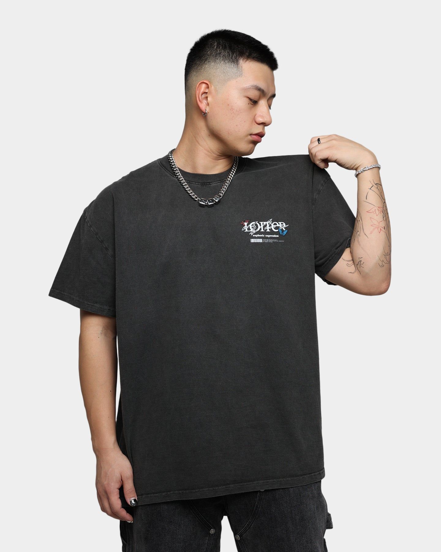 Loiter Euphoria Ultra Premium Vintage T-Shirt Black Wash sold by Culture Kings product image thumbnail 2