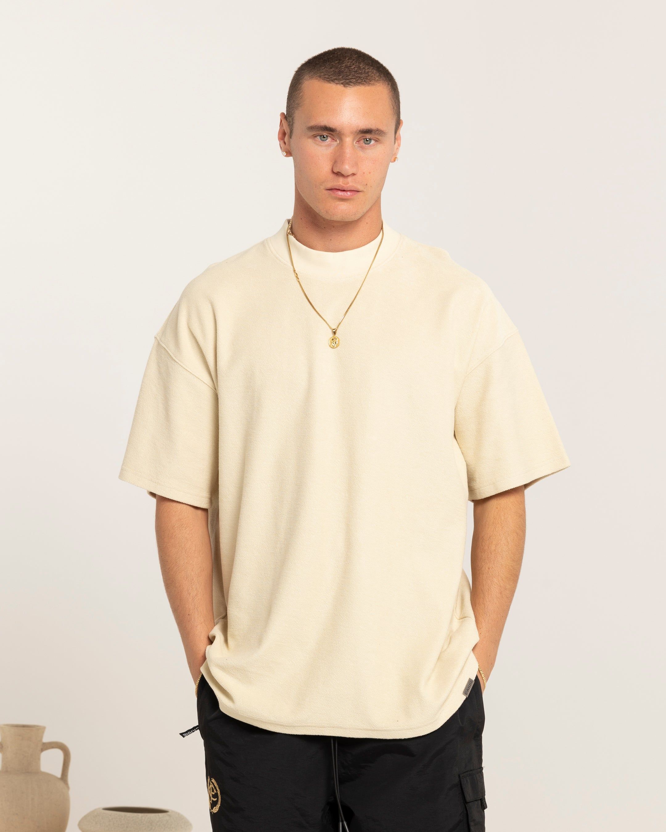 Carre Terry Oversized T-Shirt Light Stone sold by Culture Kings