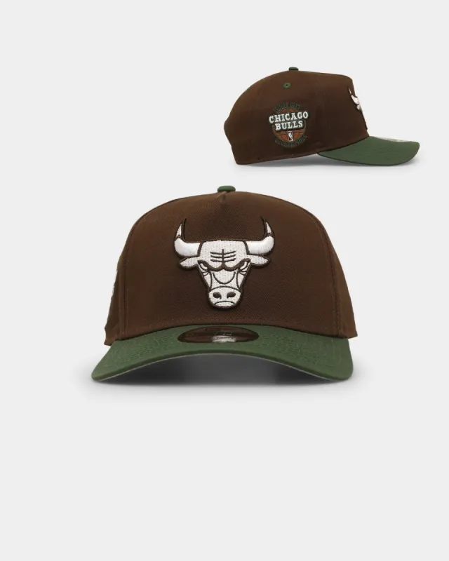 New Era Chicago Bulls 'Beef & Broccoli' 9FORTY A-Frame Snapback Dark Brown sold by Culture Kings