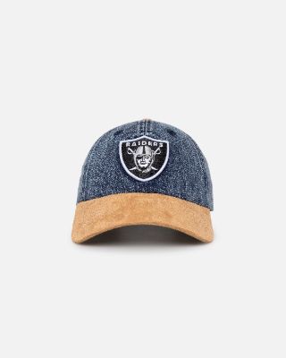 New Era Las Vegas Raiders 'Denim Shades' Casual Classic Strapback Denim/Wheat sold by Culture Kings