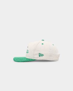 New Era Boston Celtics 'Chrome Corduroy Throwback Script' Golfer Snapback Chrome White sold by Culture Kings