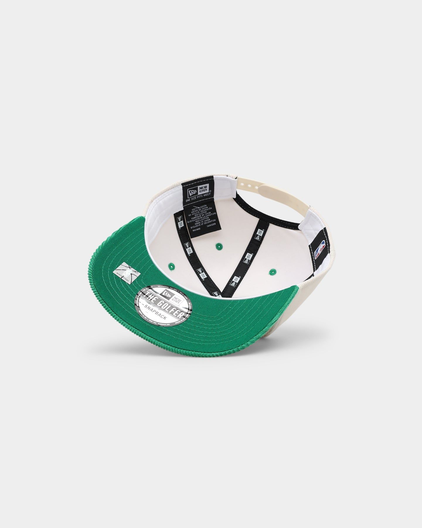New Era Boston Celtics 'Chrome Corduroy Throwback Script' Golfer Snapback Chrome White sold by Culture Kings product image thumbnail 6