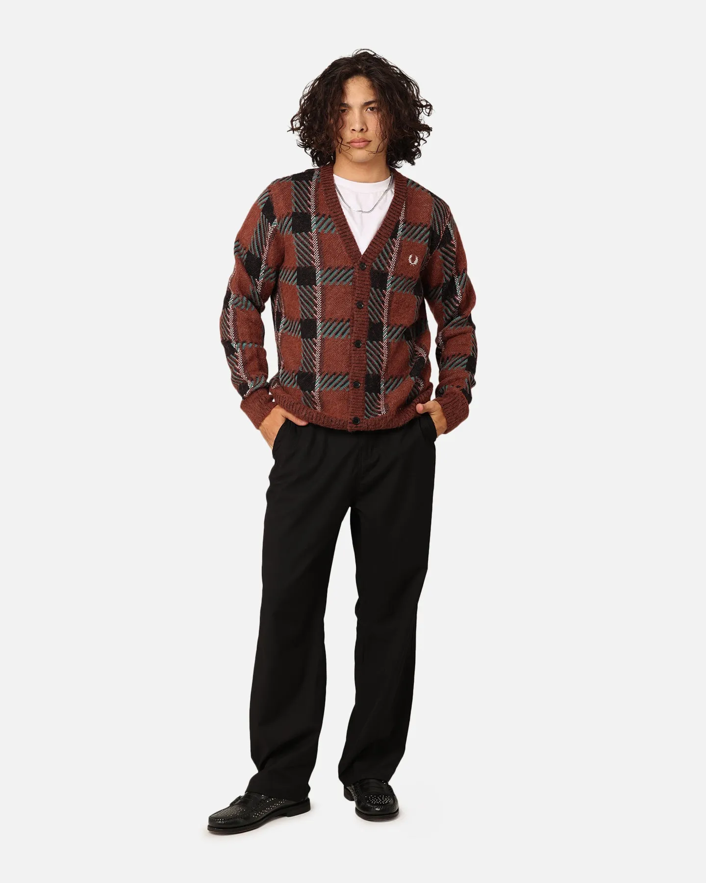 トップス FRED PERRY Tartan Jacquard Cardigan トップス FRED PERRY Tartan Jacquard Cardigan Fred Perry
