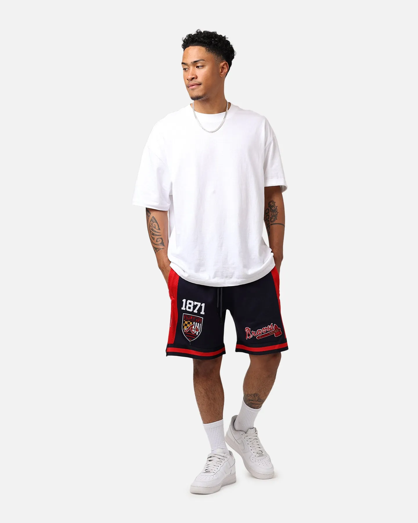 Pro Standard Atlanta Braves Fast Lane 2.0 Shorts Midnight/Red sold by Culture Kings product image thumbnail 2