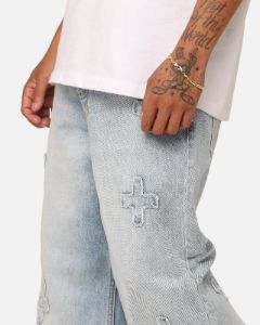 【KSUBI】クロスパッチ刺繍アップリケジーンズMaxx Kraftwerk Buy Maxx Kraftwerk | Men's Patched Denim Jean | KSUBI | Ksubi ++