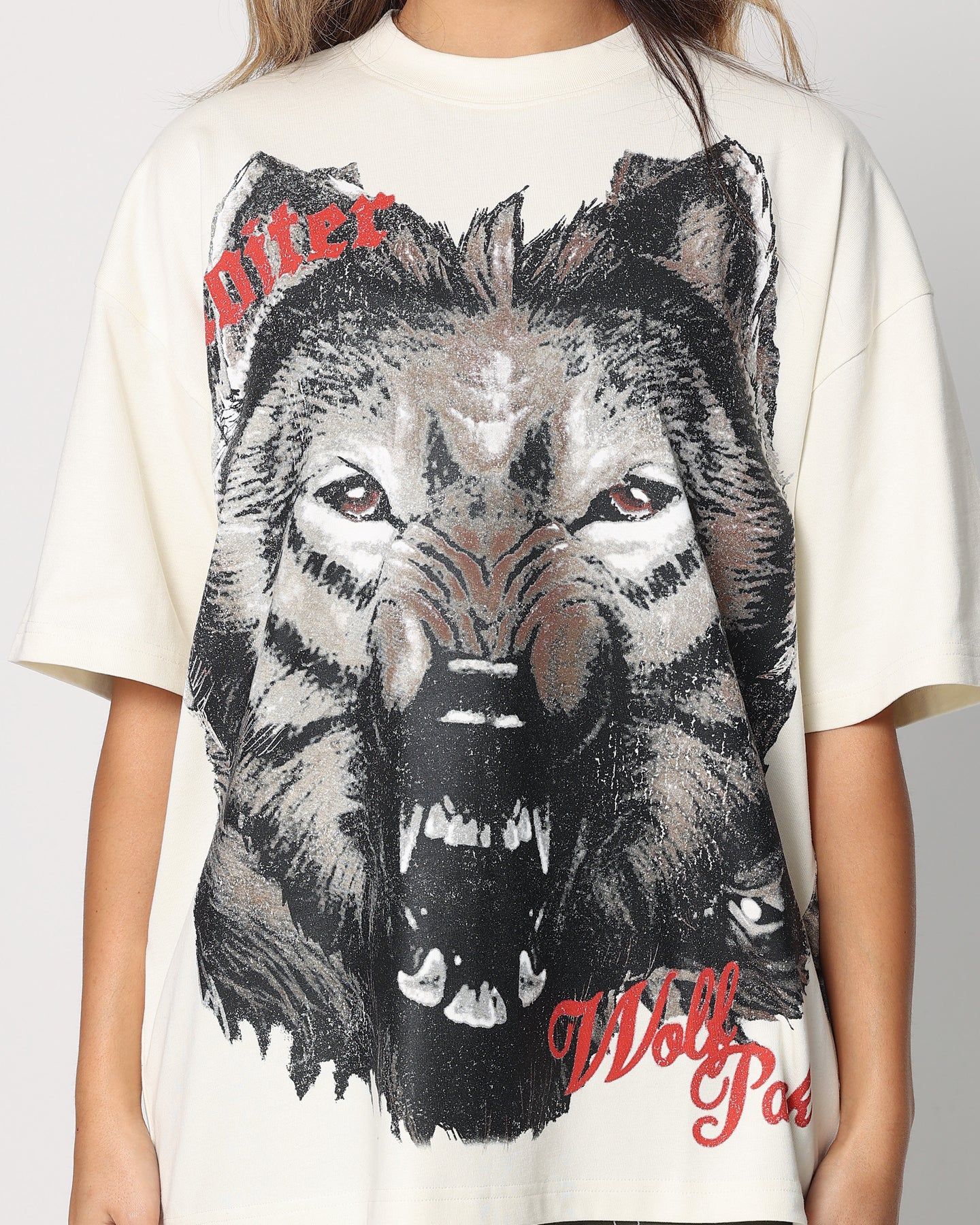Loiter Wolf Pack Vintage T-Shirt Ecru sold by Culture Kings product image thumbnail 6