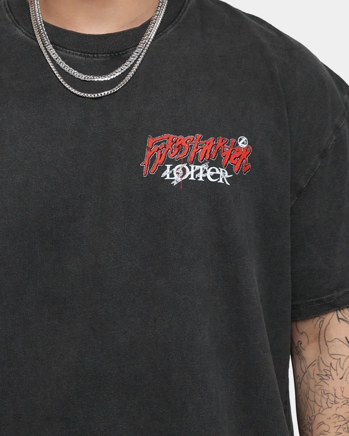 Loiter Firestarter Ultra Premium Vintage T-Shirt Black Wash sold by Culture Kings product image thumbnail 4