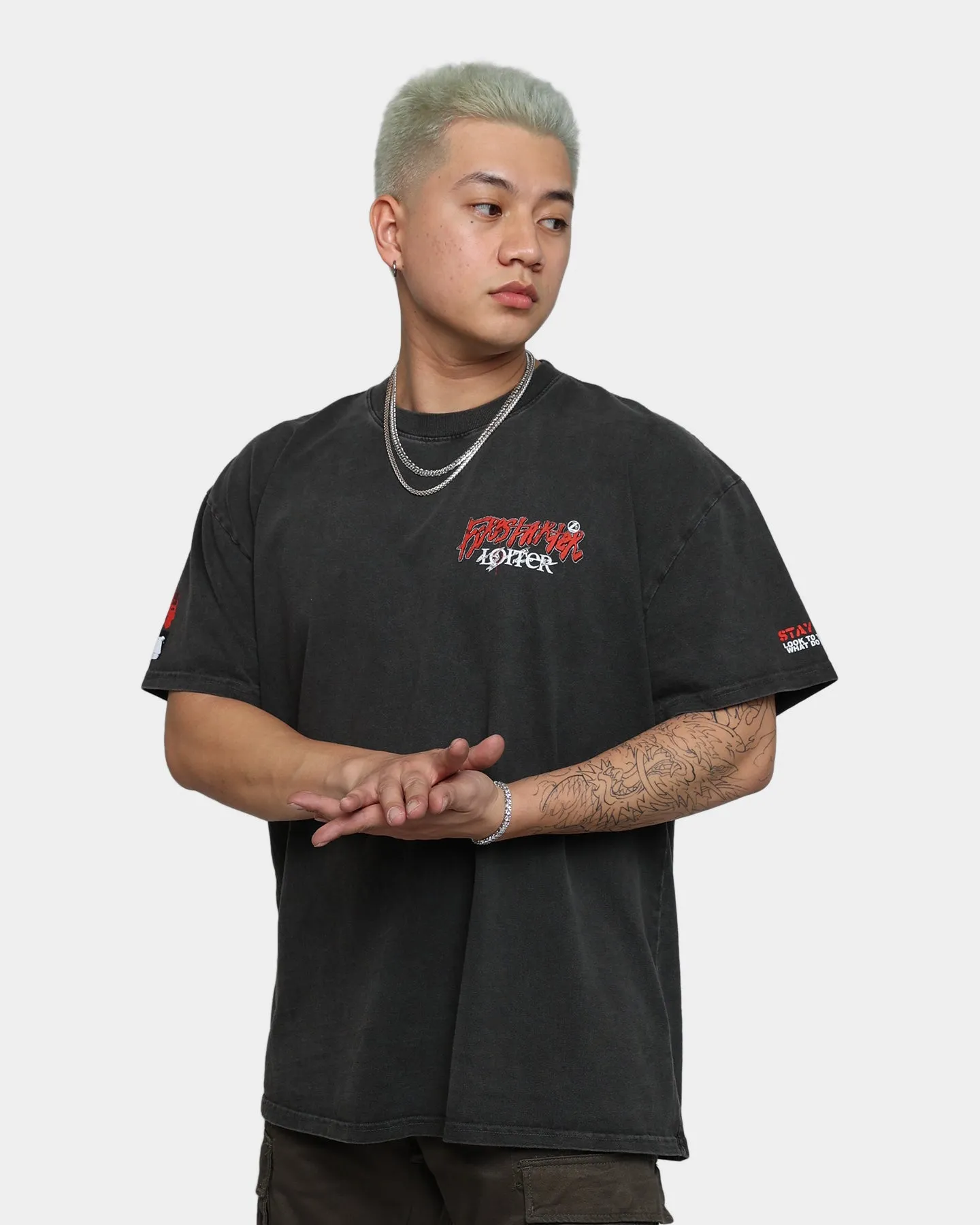 Loiter Firestarter Ultra Premium Vintage T-Shirt Black Wash sold by Culture Kings product image thumbnail 2