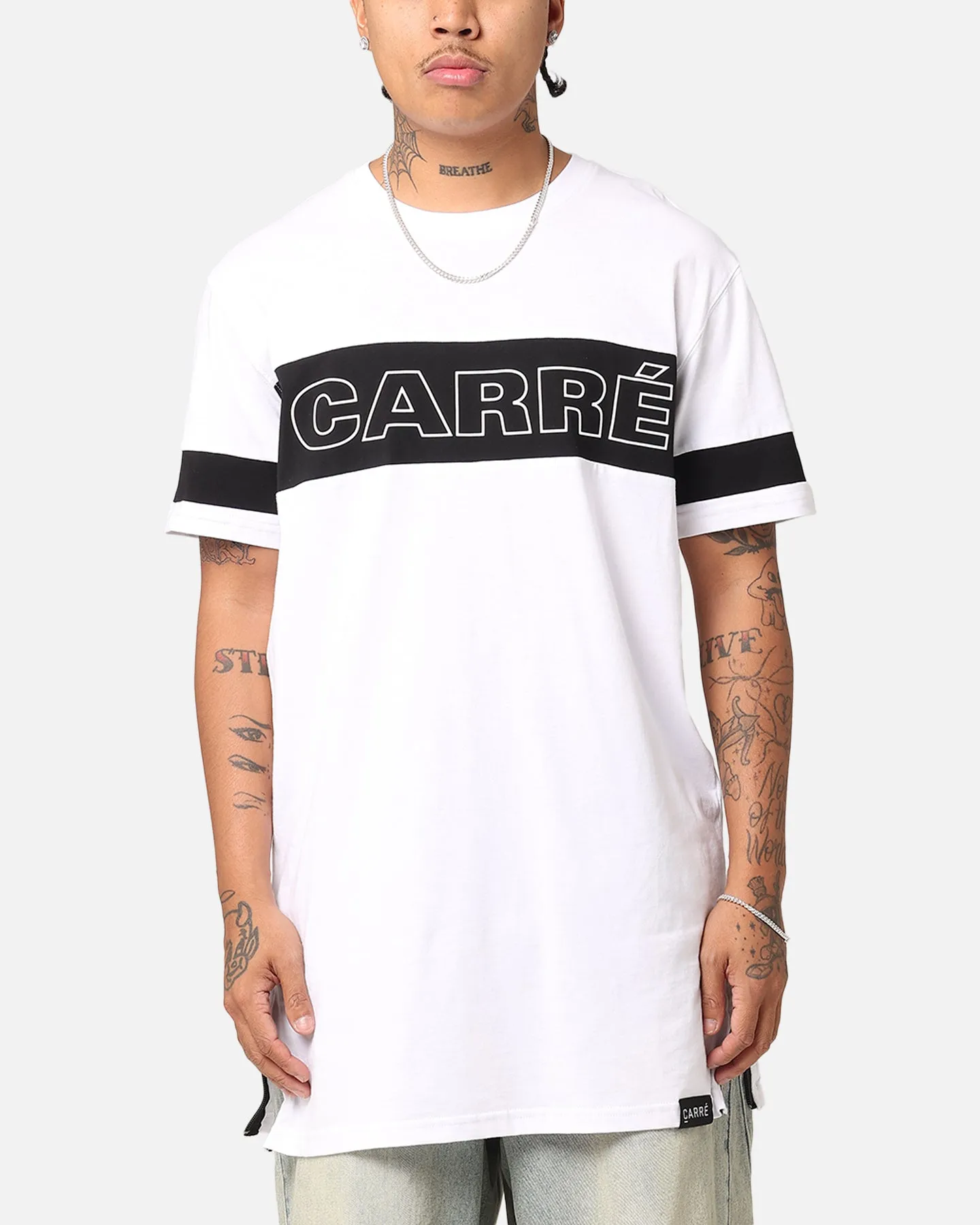 Carré Panneau Short Sleeve T-Shirt White/Black sold by Culture Kings