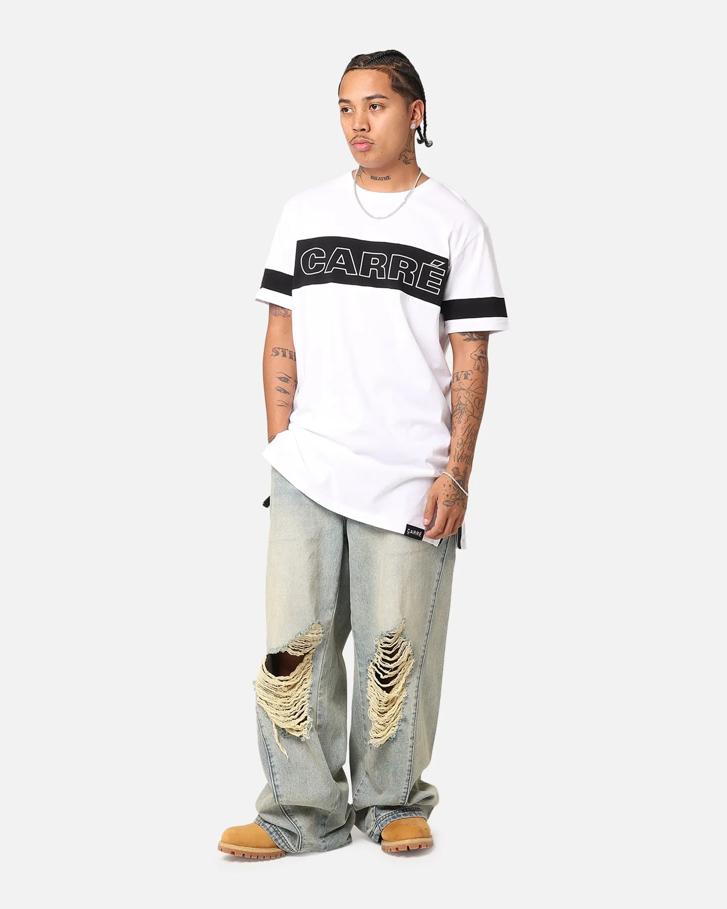 Carré Panneau Short Sleeve T-Shirt White/Black sold by Culture Kings product image thumbnail 2