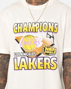 Mitchell & Ness Los Angeles Lakers On Court T-Shirt Vintage White sold by Culture Kings