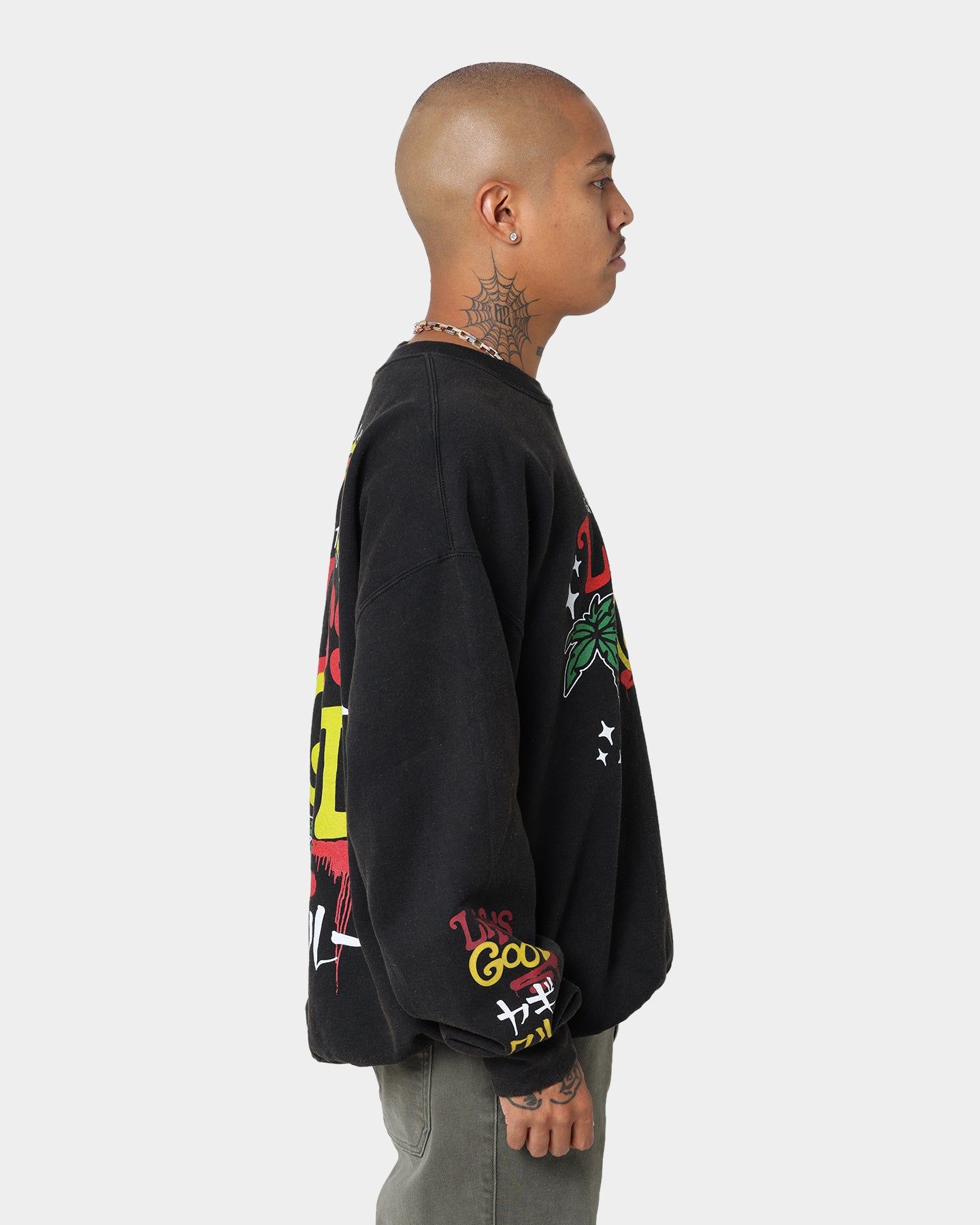 Goat Crew Life Is Good Vintage Crewneck Black sold by Culture Kings product image thumbnail 5