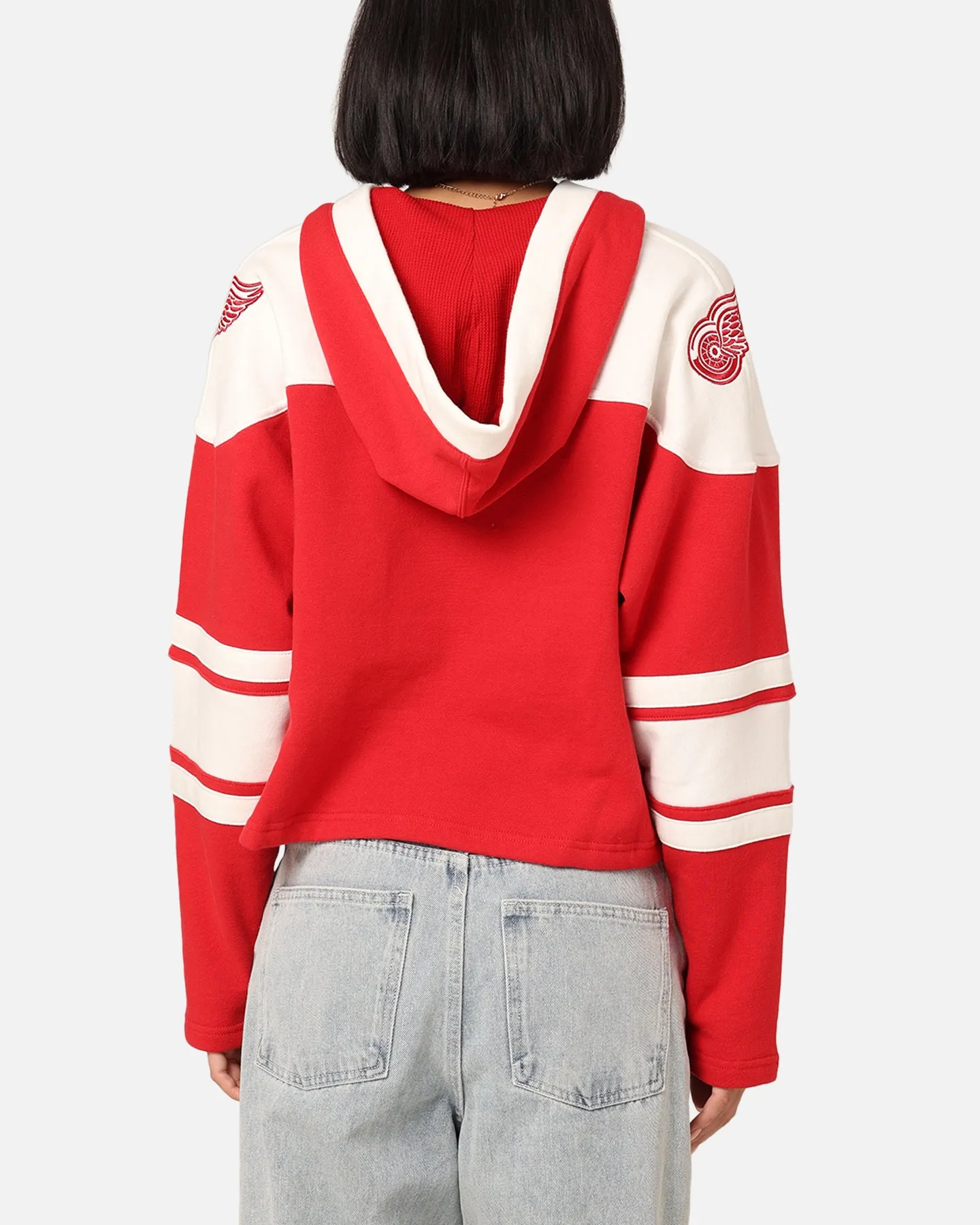 47 Brand Women's Detroit Red Wings Cropped Lacer Hoodie Red sold by Culture Kings product image thumbnail 4