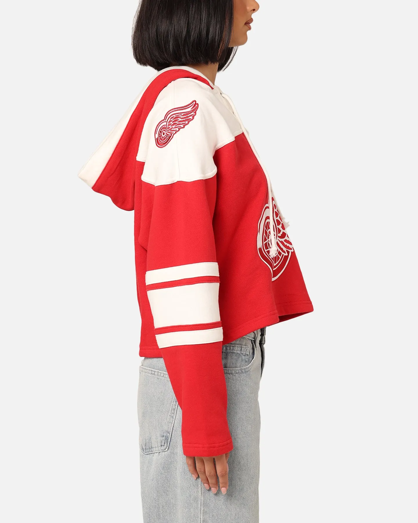 47 Brand Women's Detroit Red Wings Cropped Lacer Hoodie Red sold by Culture Kings product image thumbnail 5