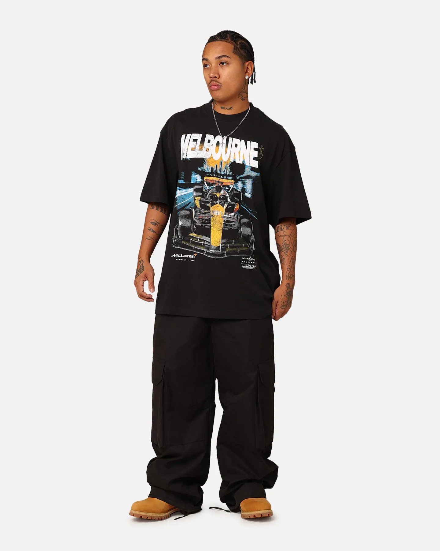 Mitchell & Ness X McLaren Oscar Piastri #81 Track T-Shirt Faded Black sold by Culture Kings product image thumbnail 3