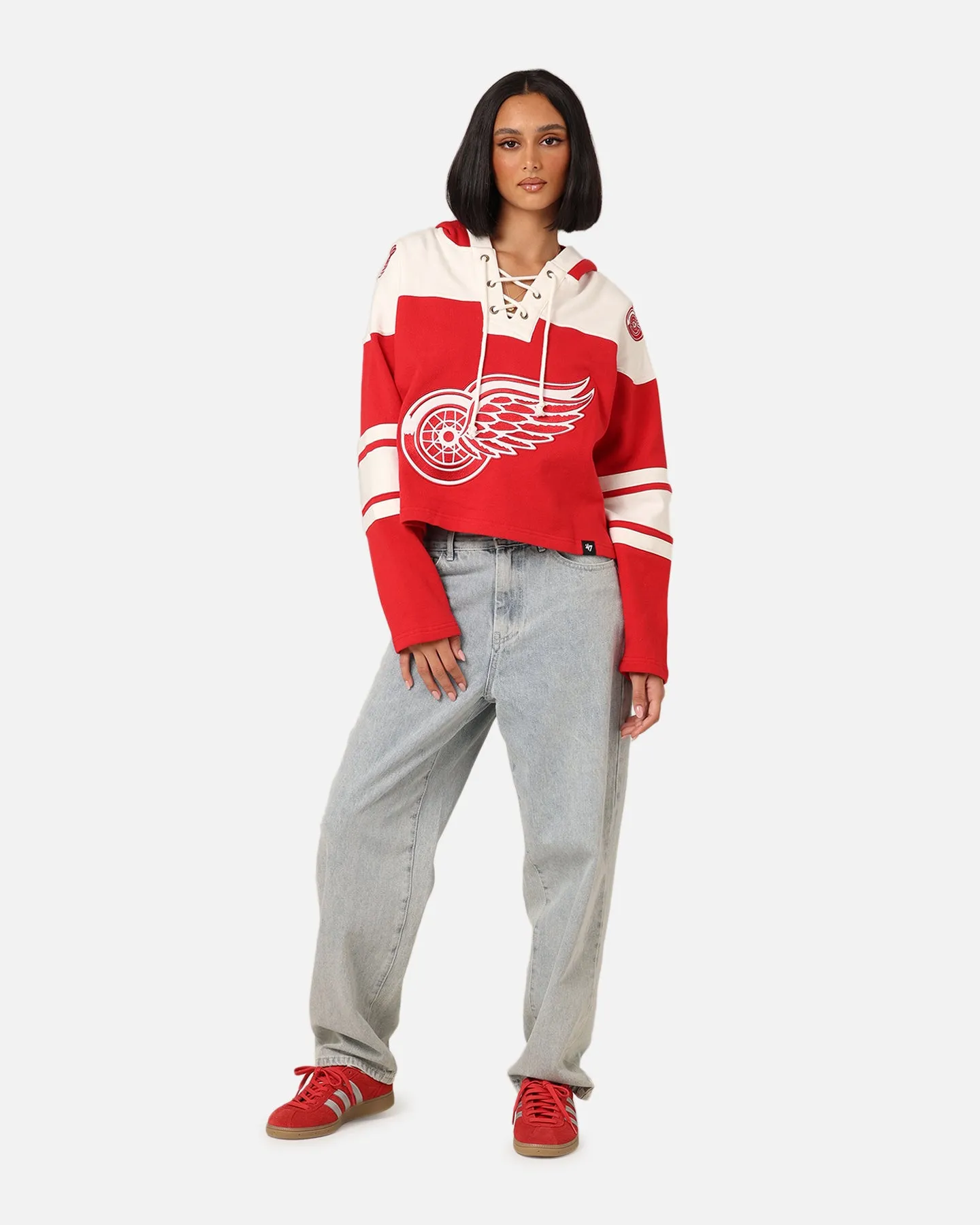 売れ筋商品|||プロスタンダード カットソー トップス レディース Women's Red Detroit Red Wings Area Code Cropped Pullover Sweatshirt Red Detroit Red Wings Pro Standard Women's Area Code Cropped