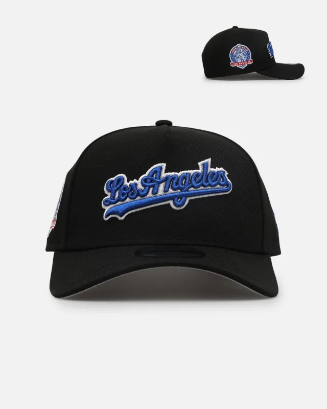 New Era Los Angeles Dodgers 'Metallic Wordmark' 9FORTY A-Frame Snapback Black sold by Culture Kings
