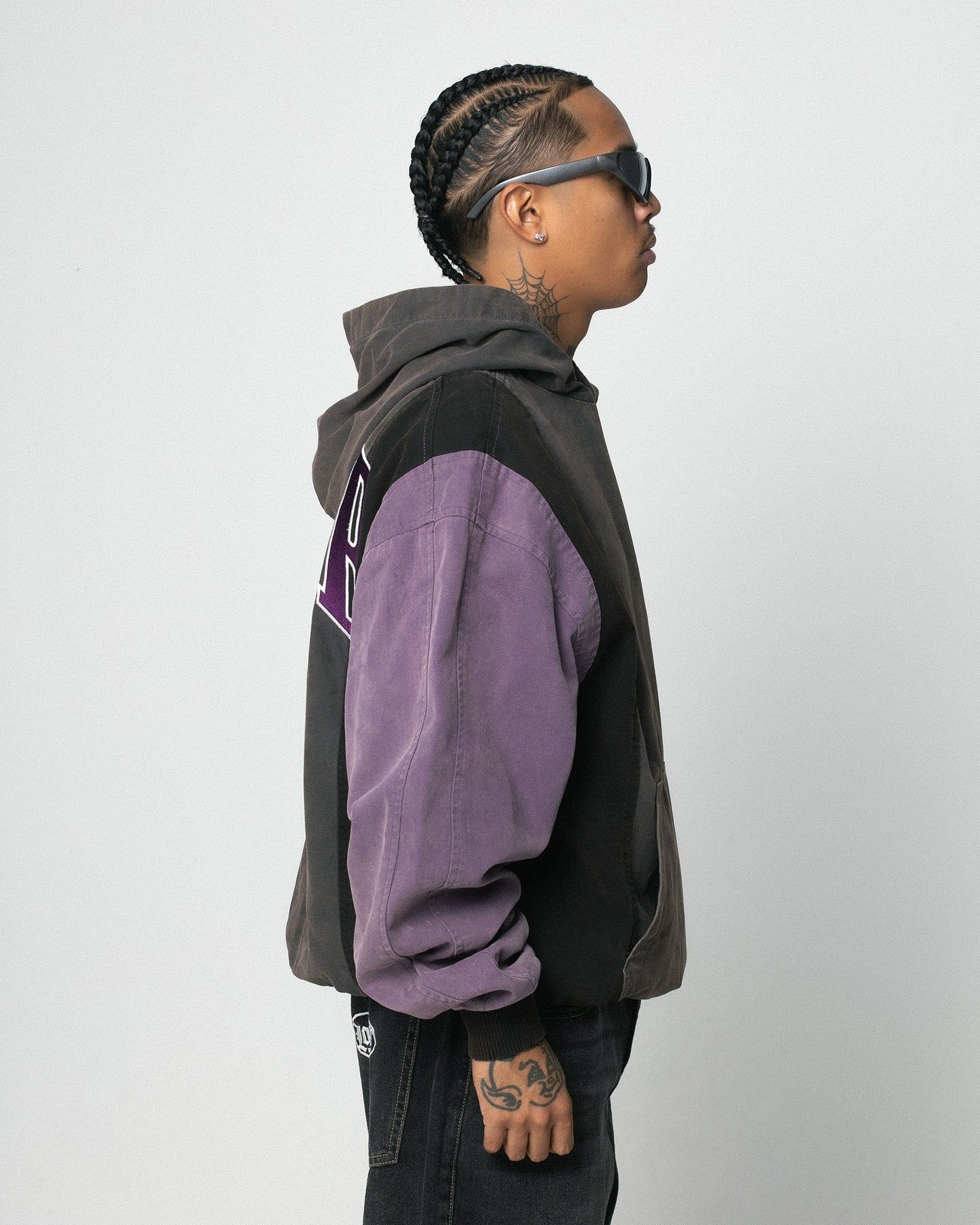 Loiter Splinter Hoodie Charcoal/Purple sold by Culture Kings product image thumbnail 8