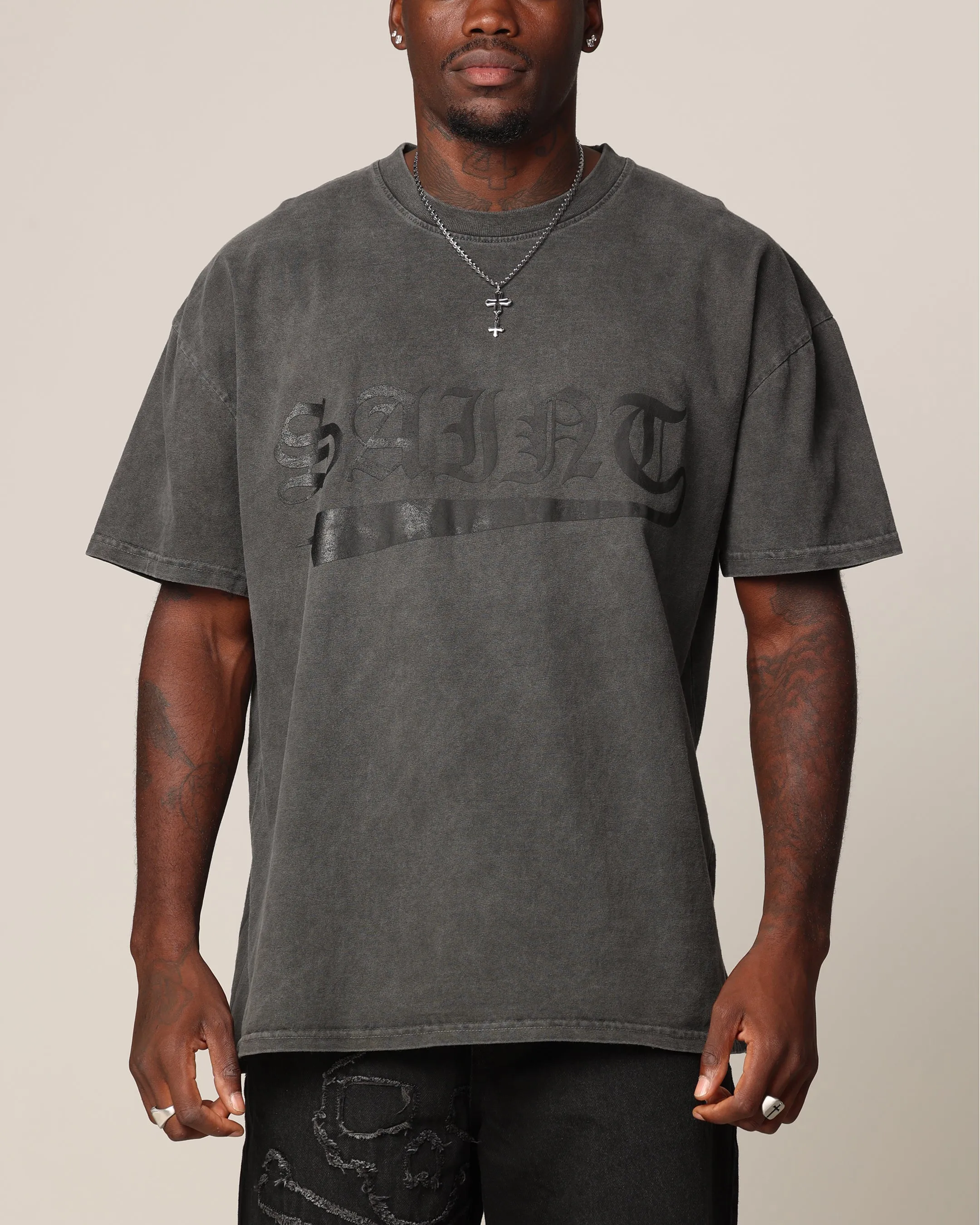 Saint Morta Chroma T-Shirt Black Wash sold by Culture Kings