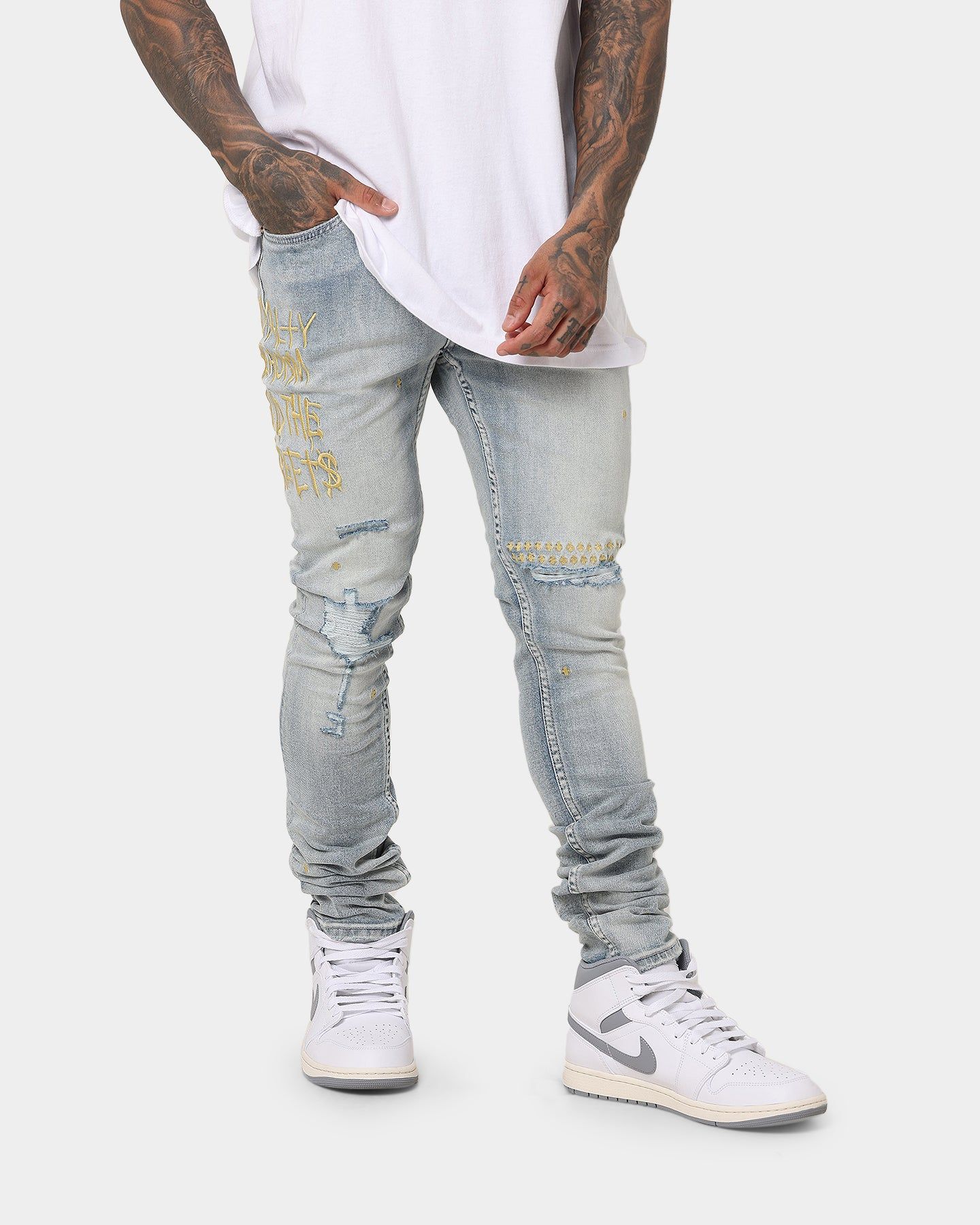 Ksubi 23 Van Winkle Mid Blue Denim Pants Denim sold by Culture Kings