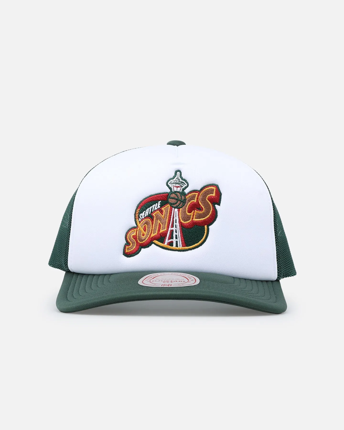 Mitchell & Ness Seattle SuperSonics Team Foam Trucker Snapback Green/White sold by Culture Kings