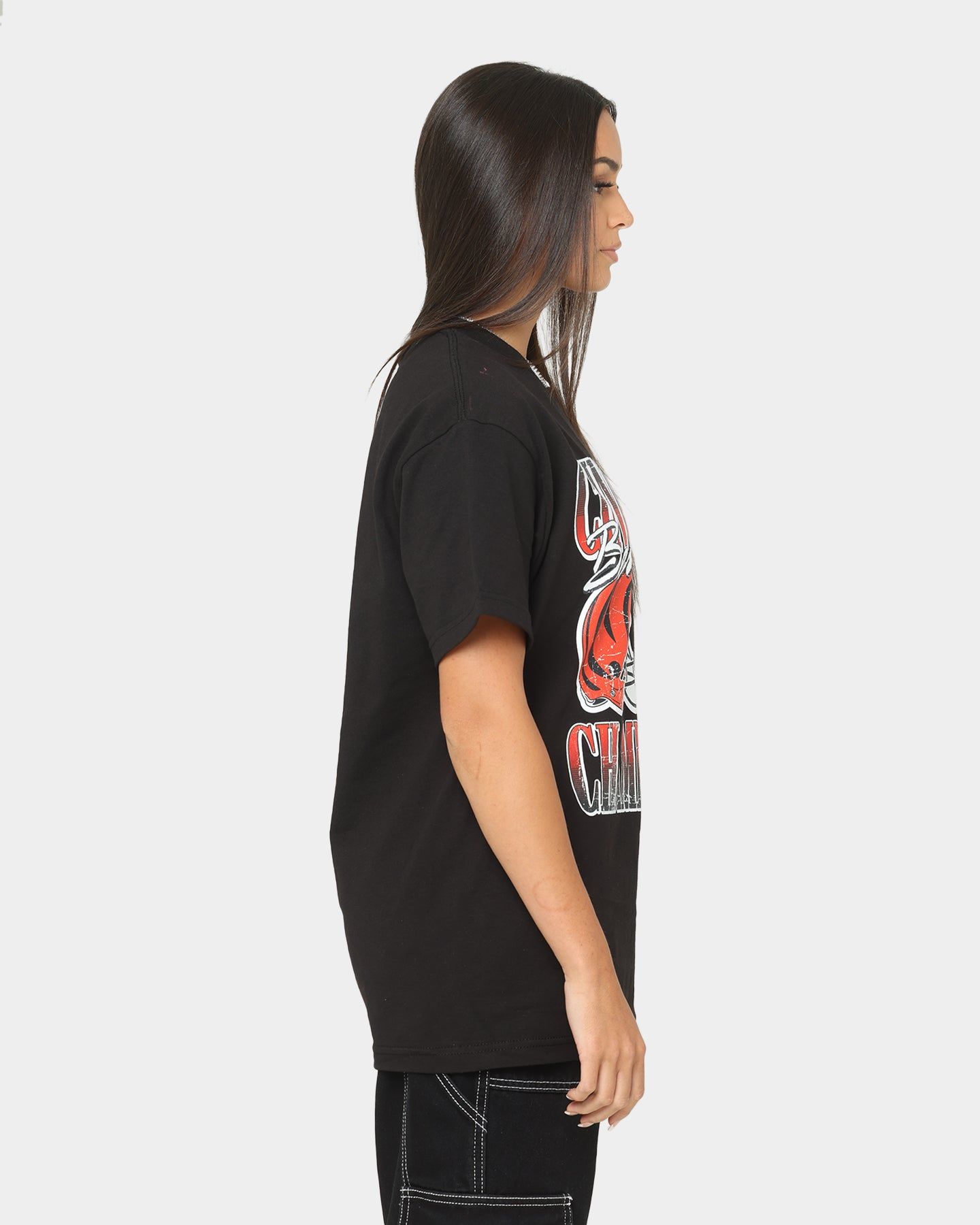 Majestic Athletic Cincinnati Bengals Helmet Champion T-Shirt Black sold by Culture Kings product image thumbnail 5