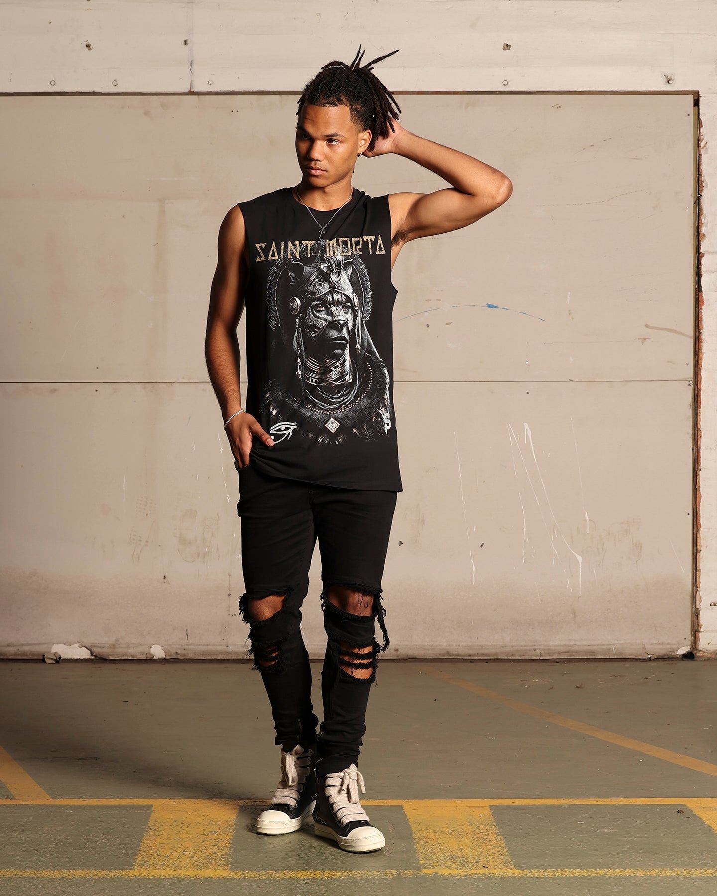 Saint Morta Shadow King Muscle T-Shirt Black sold by Culture Kings product image thumbnail 2