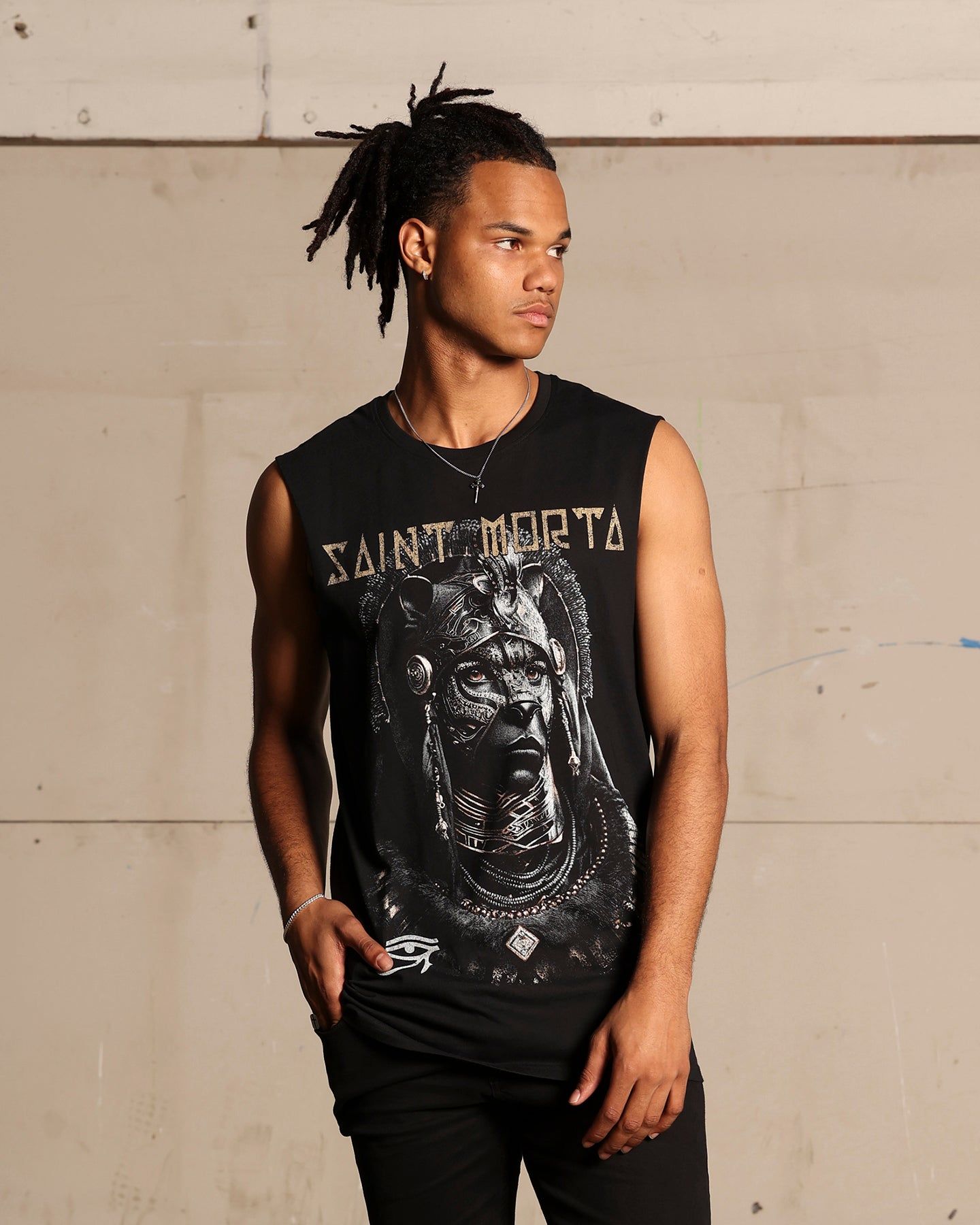 Saint Morta Shadow King Muscle T-Shirt Black sold by Culture Kings